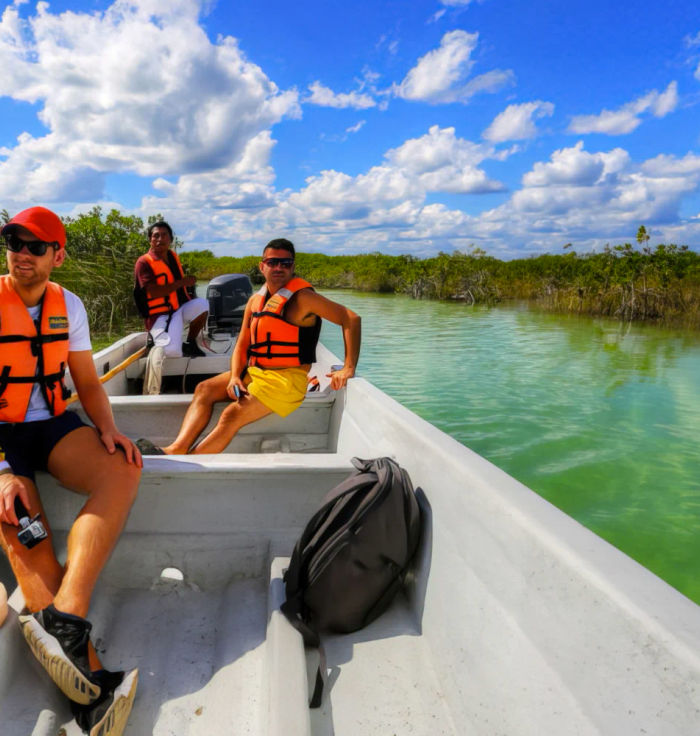 Floating through Ancient Mayan Canals