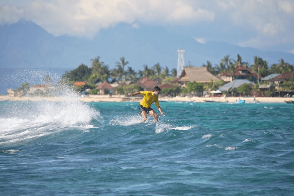 Surfing at Nusa Lembongan