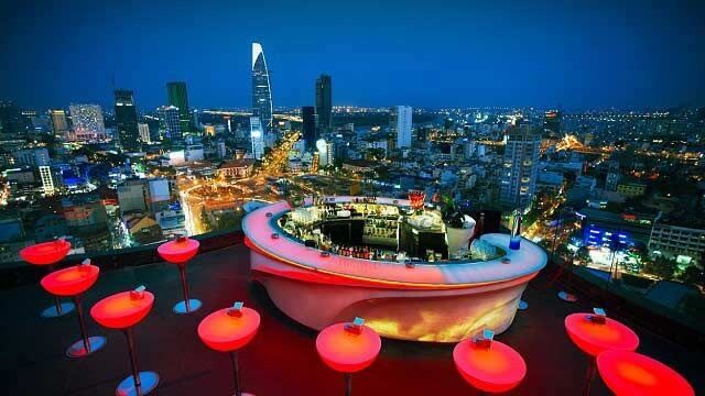 rooftop bar in Saigon