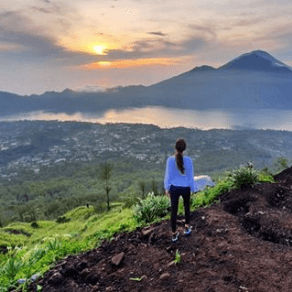 sunrise from the top of Mount Batur