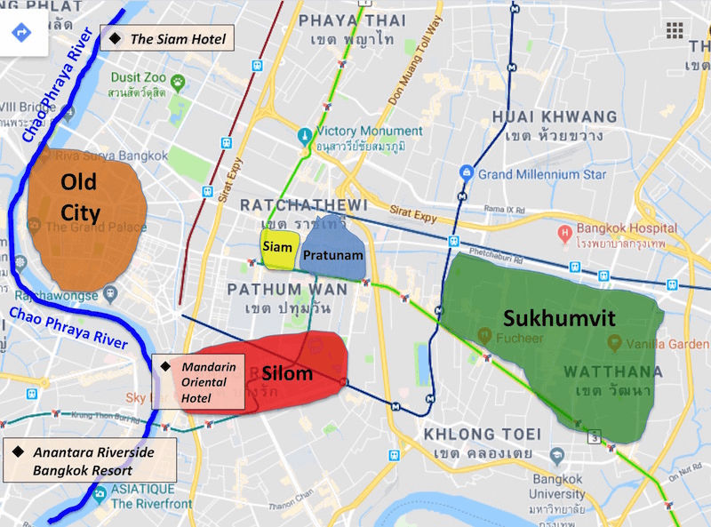 Map of Bangkok