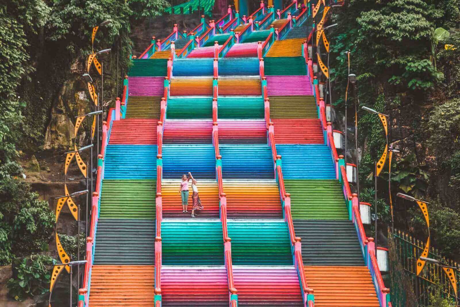 Batu Caves, Colorful stairs, Kuala Lumpur