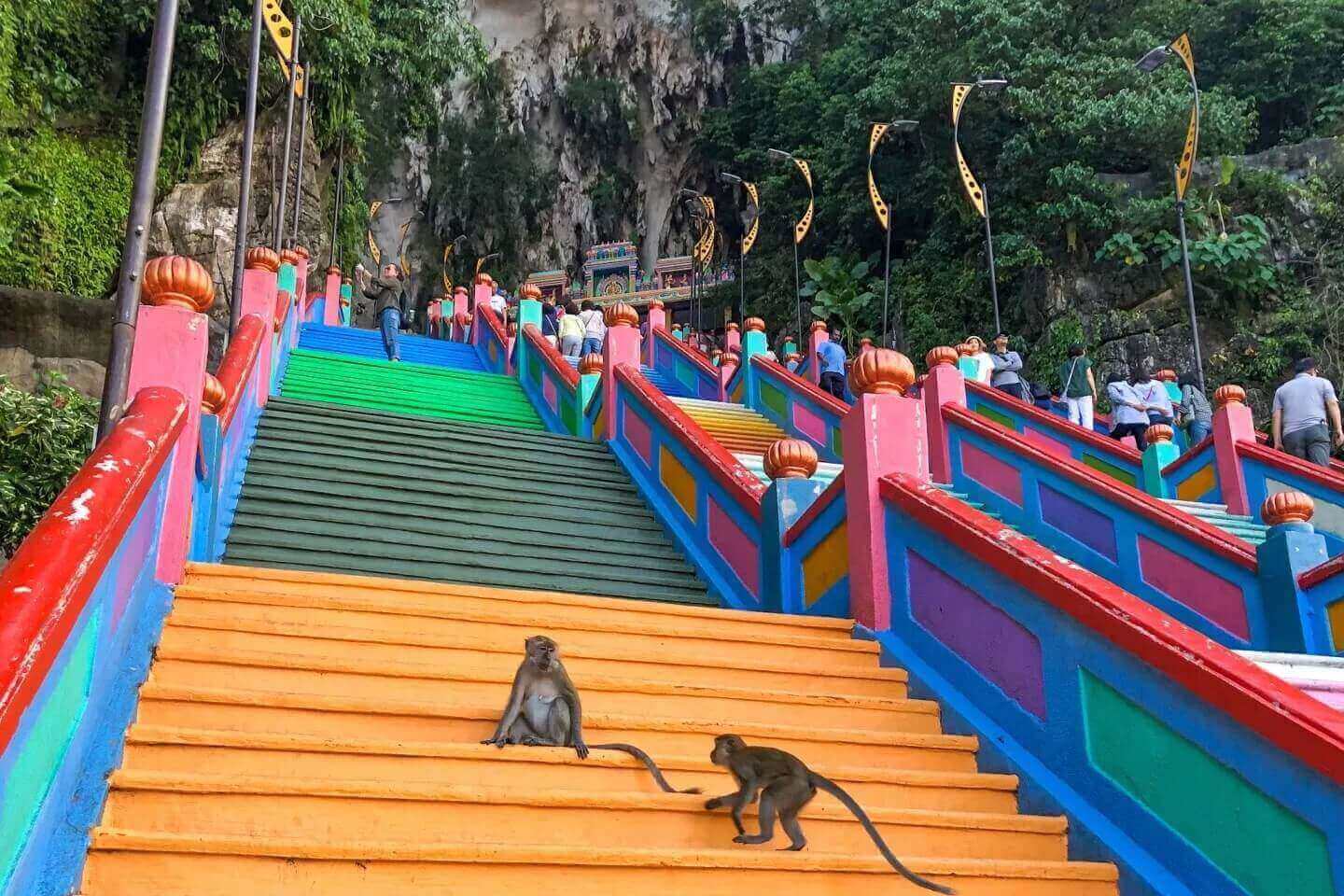 Monkeys at Batu Caves, Kuala Lumpur