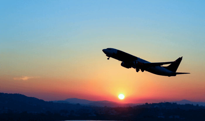Plane flying image