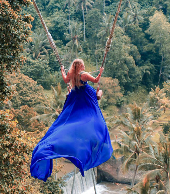 Ubud Jungle Swing, Temple & Waterfall Tour (Half Day)