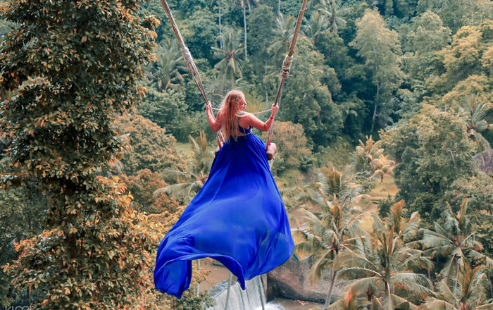Ubud Jungle Swing, Temple & Waterfall Tour (Half Day)