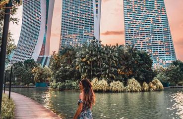 Sunset at Marina Bay Sands, Singapore