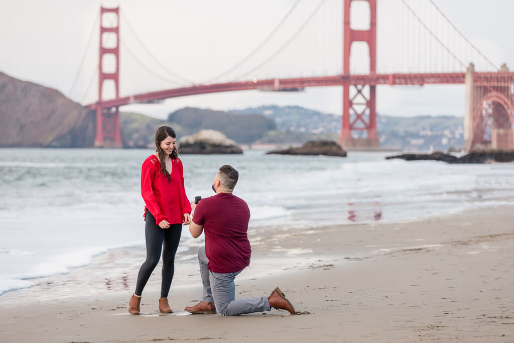 Baker Beach, beach engagement, San Francisco