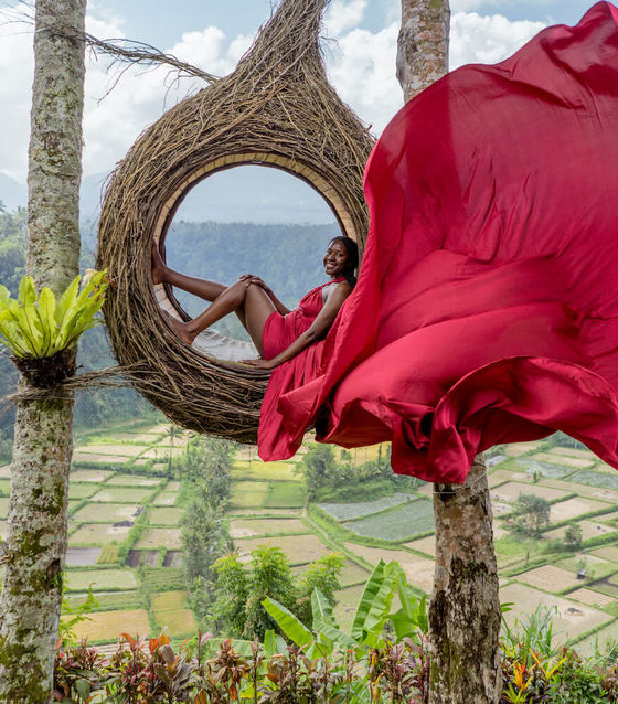 VIP Flying Dress Photoshoot - Swing, Birds Nest & Rice Terrace | Bali  Flying Dress Photoshoot