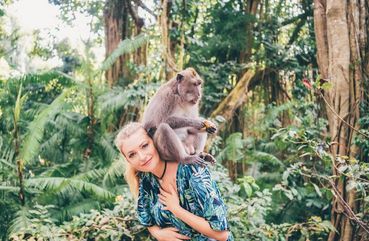 Photo on our instagram tour with monkeys in Bali