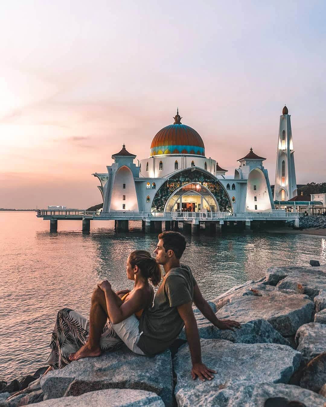 Melaka Straits Mosque, Malacca Instagram Tour