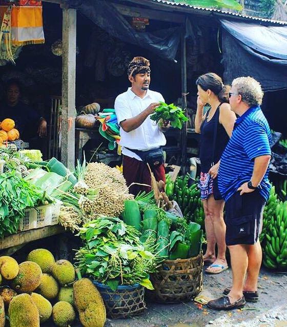 Shopping at the local market in Bali